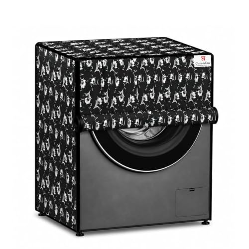 Image of Front Load Fully Automatic Washing Machine Cover for 6.5kg to 8kg | Waterproof & Dustproof Polyester Cover with Zip Closure | Suitable with Samsung, IFB, LG, Bosch & More (61 x 61 x 87 cm)