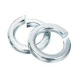 uxcell M12 Split Lock Washer, 10Pcs Carbon Steel Spring Lock Washers Metal Split Ring Washer for Screw Bolts Machinery Silver Blue
