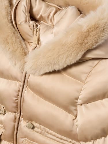 Abel & Lula Satin coat for Girls Almond3