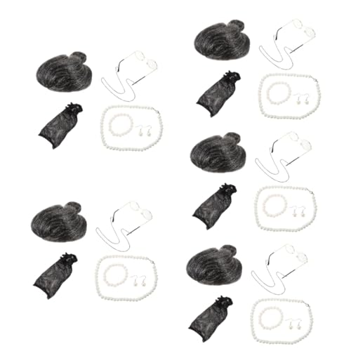 Costume de dame perruque kit Healvian 5 ensembles pour un déguisement sans stress