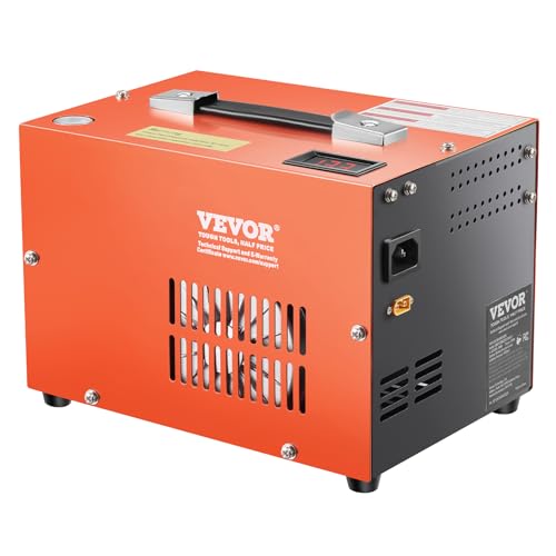 Image of VEVOR PCP Air Compressor, 4500PSI /30Mpa Portable PCP Airgun Compressor with Built-in Converter & Fan Cooling System, DC12V /AC120V Manual-Stop Air Rifle, Paintball and Scuba Tank Compressor Pump