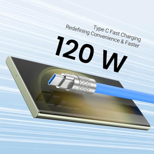 Image of MECHA Multi Charging Cable, 3 in 1 Charger Cord, 120W USB-C Fast Charge, 3.3ft Universal Charging Cable with iOS /Type-C /Micro USB for Phones, iPad, MacBook - Blue