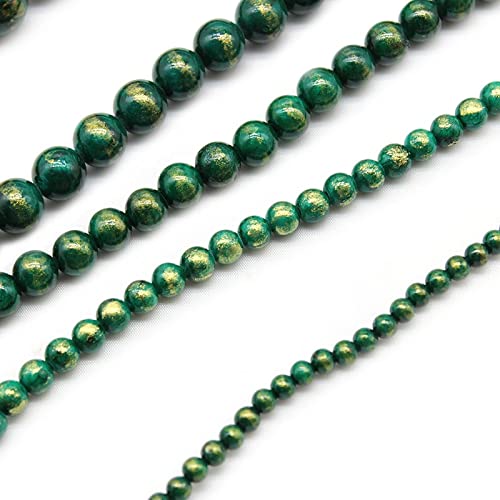 PATIKIL 15 Perline In Pietra Naturale Malachite - Rondelle Foro Grande 14x8mm - Kit Fai Da Te Per Gioielli, Braccialetti Europei E Collane - 2