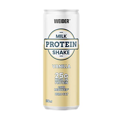 WEIDER Milk Protein Shake Vanille, Eiweißshake mit 25g Protein, 12er-Pack, 12 x 250 ml