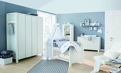 Schardt Kinderzimmer Milano | Wickelkommode + Kombi-Kinderbett + Kleiderschrank | Weiß - 11 649 52 02 Schardt Kinderzimmer Milano | Wickelkommode + Kombi-Kinderbett + Kleiderschrank | Weiß