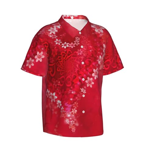 Chemise Saint-Valentin homme à imprimé cœur et fleurs EdWal