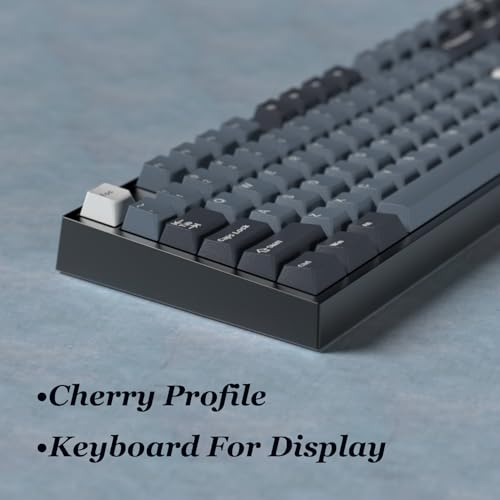 Image of surmen Classic Cherry Profile Keycaps Set, 163 Keys PBT Double Shot Gaming Keyboard Replacement Keys for Multi-Size Mechanical Keyboard (Cherry Apollo)
