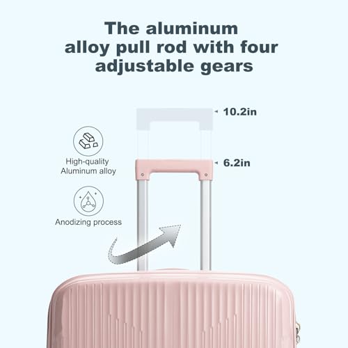 Nazhura Luggage Set, 3-Piece Hardside Suitcase Set, 20-inch Carry On, 24-inch, 28-inch Luggage3