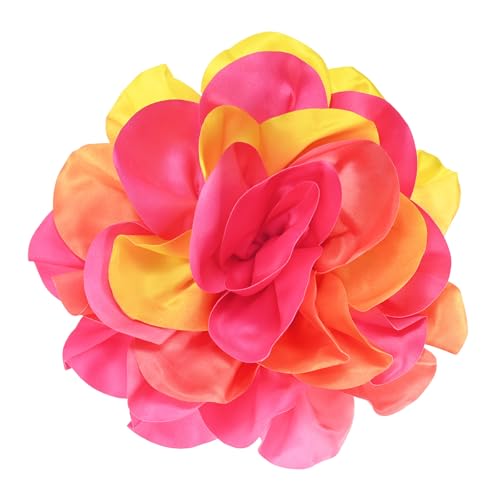 Image of M METERXITY Extra Large Rose Flower Brooches, Lapel Pins Dainty Satin Fabric Big Camellia Oversized Brooch Pin for Women