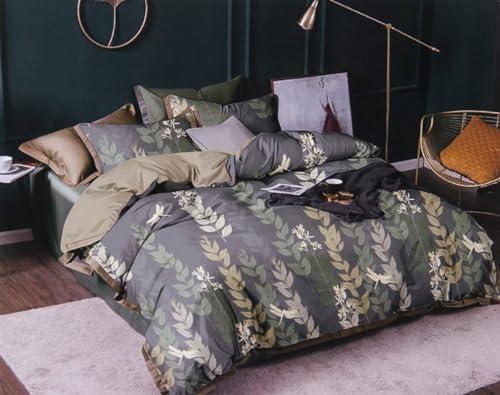 Image of 1 Reversible Comforter Super King Size 108 x 108 Both Side Same Print 1 Bedsheet King Size 108 * 108 inches and 2 Pillow Cover 4 Pieces Bedding Set | AC Quilt | AC Dohar