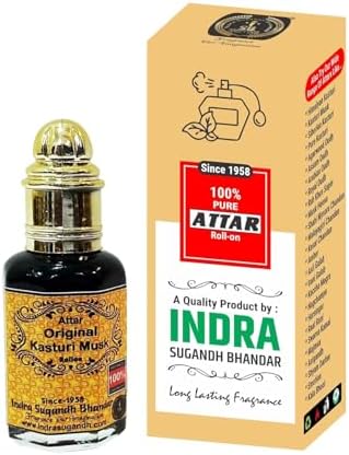 Attar For Men|Women - Pure & Original Kasturi Rich & Divine Deer Musk Long Lasting Oil Fragrance 12Ml Rollon Pack