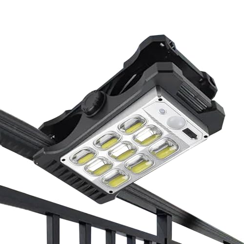 Genérico Lámparas Solares Clip On Al Aire Libre | Linterna De Pinza Con Sensor 3 Modos - Luz Solar Detección de Movimiento para Jardín,Para Al Aire Libre Cerca Jardín Garaje Terraza Toldo