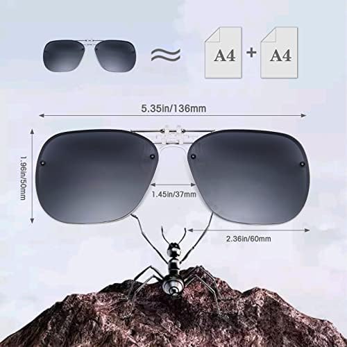 TERAISE Flip up HD Polarized Unisex Clip On Sunglasses for Outdoor/DrivingUV400