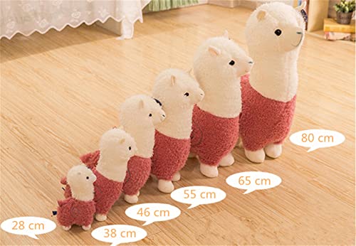 GLITZFAS Alpaka Stofftier Plüschtier, süße weiche Kuscheltier plüsch Pferd Spielzeug (Weiß,28 cm)