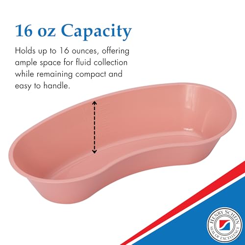 Image of Henry Schein Kidney Shaped Emesis Basin, Mauve, 16 oz, Reuseable, 25 Ct (Pack of 3)