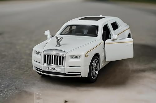 Image of Rolls Royce 1:36 Scale Toy Car | Pull Back Action Vehicles | Diecast Exclusive Zinc Alloy Metal Model Car for Kids | Openable Doors with Lights & Sound Toy Car for Boys & Collectors