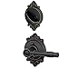 Schlage F94BIR716BRK Aged Bronze Interior Pack Birmingham Lever Dummy Interior Pack with Deadbolt Cover Plate and Decorative Brookshire Rose