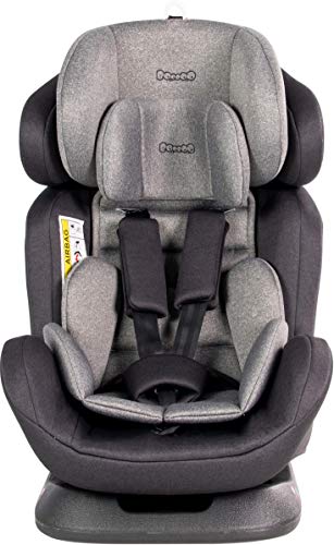 Booboo Fino Kinderautositz und Reboarder für alle Altersklassen - Gruppe 0+/1/2/3 (0-36 Kg) Dark Grey Melange