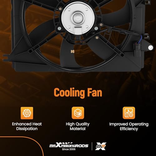 Image of maXpeedingrods Engine Radiator Cooling Fan Assembly for Honda CR-V 2017-2022 1.5L 2.0L 2.4L Right, 386195A2A01 386115PAA01