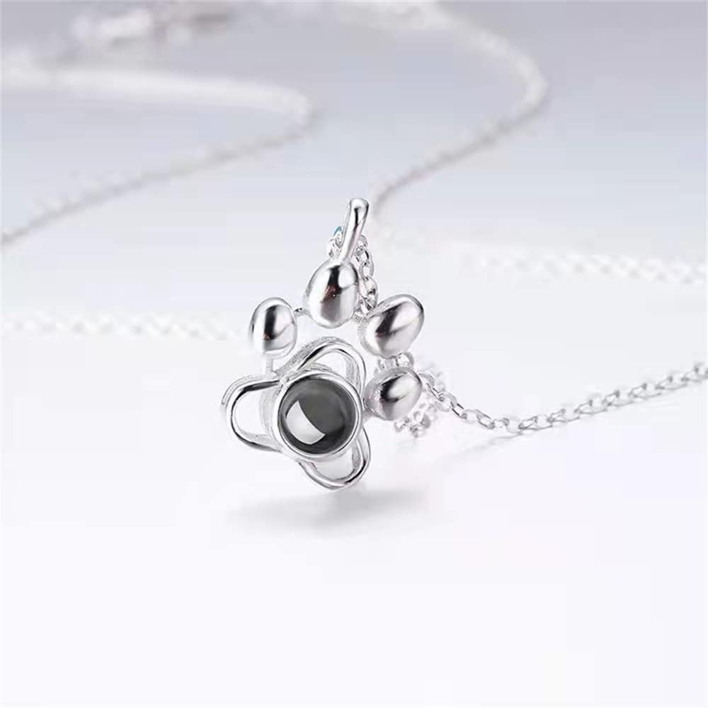 Miniatura 3 de Collar de proyección de fotos personalizado, collar de foto con estampado de huella de perro, collar conmemorativo para mascotas, regalo de gato,