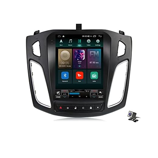 YCJB Bilstereo Android 10.0 Lörradio för F-Ord Focus 2011-2019 Navigation 10.4in Headunit 2-Din Multimedia Video Player FM-mottagare med 4G 5G WiFi SWC Bluetooth Carplay,Ts1