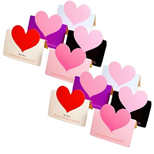  10Pcs / Set Mini Semplice Cavo Di Parola Di Amore Wedding Cuore Greeting Card Grazie Compleanno Tessera Di Partito Di Carta Forniture Colore Casuale