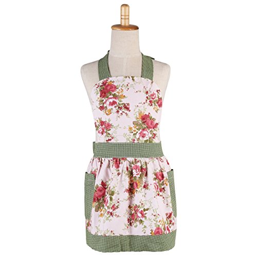Fletion Vintage Cute Pastoralismo Floral babero Delantal Princesa Flor delantales con bolsillos para mujeres niñas damas servidores Maid Chef casa cocina cocina restaurante BBQ trabajo Custom jardinería, For Kids