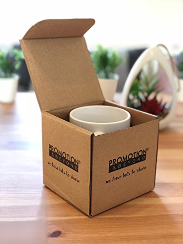 Taza de cerámica blanca moderna 11 oz miniatura 5