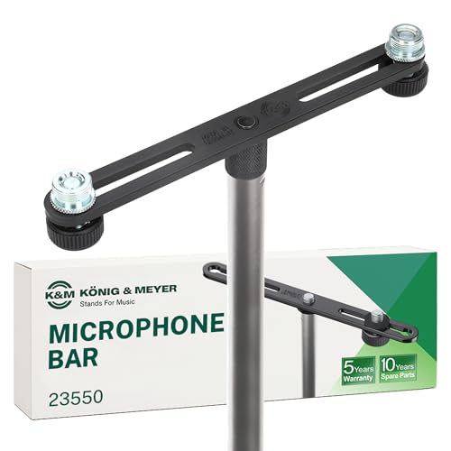 Amazon | König & Meyer 2つのマイク用K＆Mスタンド23550-BLACK