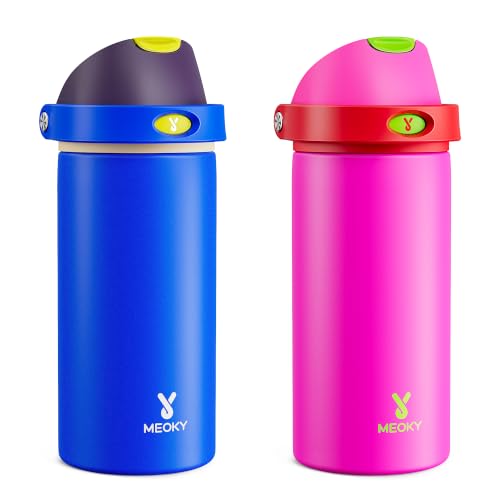 Image of Meoky 2 Pack 18 oz Kids Insulated Water Bottle for Boys Girls School