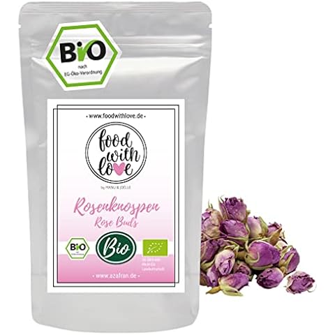 Azafran BIO Rosenknospen pink | Kräutertee Knospen von der Rose by Food with Love 125g Cover