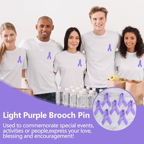 Image of Ribbon Awareness Satin Pins Cancer Awareness Ribbon Pin with Safety Pin