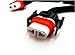 iJDMTOY H11 H8 Heavy Duty Ceramic Wiring Harness Sockets Compatible with High/Low Beam or Fog Lights