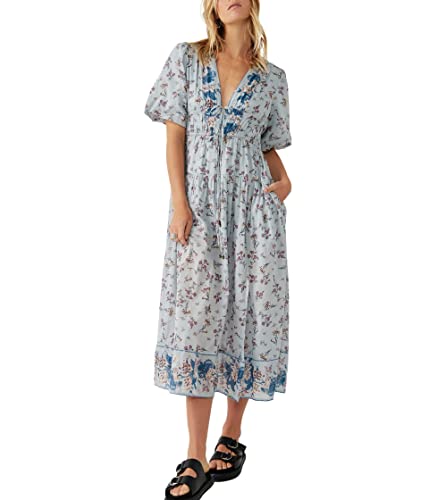 chinese dress ladies Free People Lysette Maxi Dress Bluebell Combo MD (Women's 8-10) at Amazon  Women's Clothing store