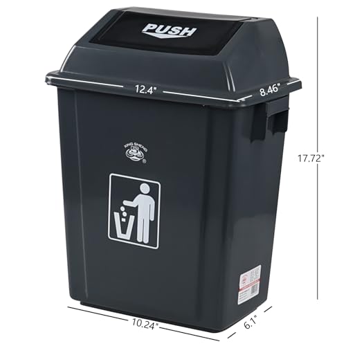 Caneca de basura con tapa abatible 6 galones 4 pack miniatura 3