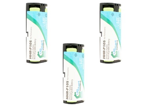 3X Pack - HHR-P105 Battery for Panasonic KX-TG6700, KX-TGA670B, KX-FG2451, KX-TG6702, KX-TG6700B, KX-TG2432 Cordless Phones (800mAh, 2.4V, NI-MH)