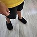 QFH Toddler Slippers Boys Girls Comfy Slippers Little Kids Warm Winter House Shoes Portable Travel Shoes Black 7-7.5