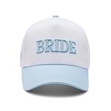 KEYLZOIN Bride Embroidered Cotton Baseball Cap for Women, 2 Two-Tone, Adjustable, Bachelorette Party & Bridal Shower Hat