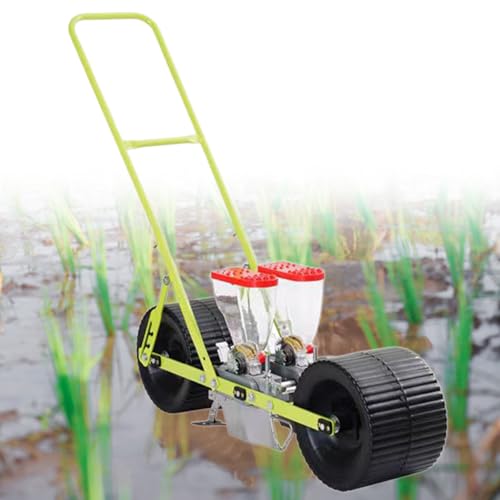 A,2 Line,Strumento di Semina da Giardino Multifunzionale Distributori di Sementi Giardino della Seminatrice più Righe Spaziatura Regolabile Seminatrice Manuale per Seminare Mais