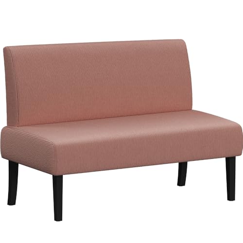 Yaheetech Küchensofa 2-sitzer Sitzbank Polstersofa aus Cordstoff Doppelsofa ohne Armlehnen Stoffsofa Loungesofa fürs Wohnzimmer/Eingangsbereich/Büro, Rosa Yaheetech Küchensofa 2-sitzer Sitzbank Polstersofa aus Cordstoff Doppelsofa ohne Armlehnen Stoffsofa Loungesofa fürs Wohnzimmer/Eingangsbereich/Büro, Rosa