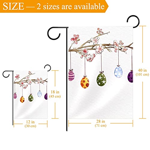 Drapeau de jardin Happy Easter Egg double face pour cour - 3