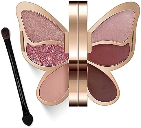 Erinde Butterfly Eyeshadow Palette Makeup, Matte Shimmer Metallic Eye Makeup, Highly Pigmented, Naturing-Looking, Blendable Long Lasting Waterproof Eye Shadow Palette, Valentine's Day Gifts Presents
