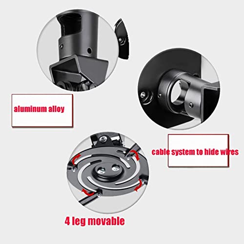 Soporte de techo para proyector universal D-Mount inclinable de aluminio negro 3