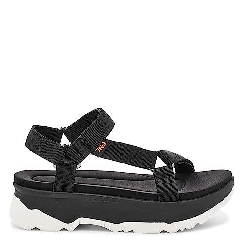TEVA Women's Leisure and Sportwear Sandals, Black/White, 9.52