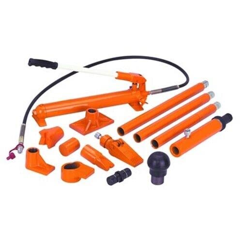 for 10 Ton Hydraulic Air Pump Lift Porta Power Ram Body Shop Repair Tool Set Kit