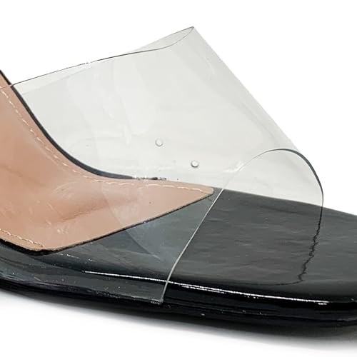 Image of WFS Women's Transparent Strap 2.5 Inch Block Heel Sandal