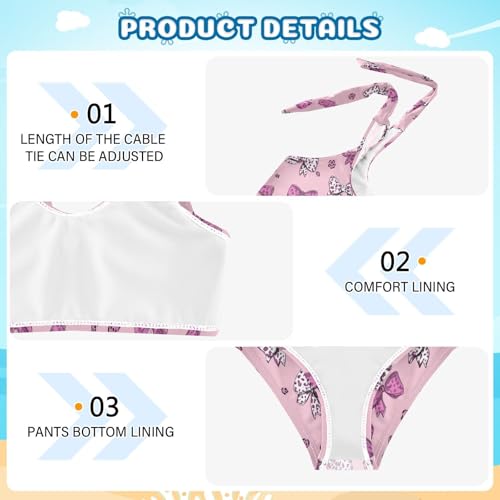Image of Boccsty Cute Crab Red Blue Girls Swimsuits Kids Bikini Sets 2 Pcs Bathing Suit for 3T