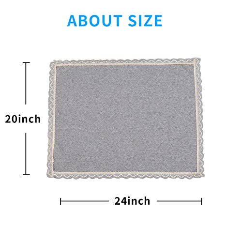 MINJIATEX Couch arm Covers,Non-Slip lace Sofa arm Covers Set of 2 Washable Sofa armrests Covers for Living Room Recliner Chair arm Cover Protectors for Leather Sofa armrest slipcover (MYS-Grey) - Image 7