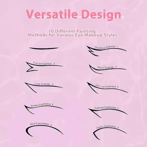 Set 2 plantillas reutilizables para delineador de ojos miniatura 2