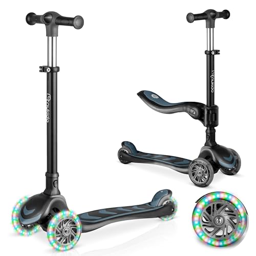 Trottinette pour enfant haut de gamme Nukido finitions noir doré charge maximale 50 kg